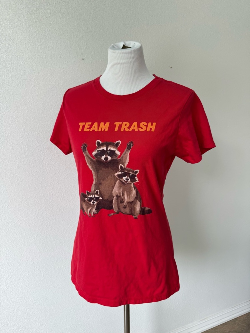 Women’s “Team Trash” Red Funny Graphic Tee